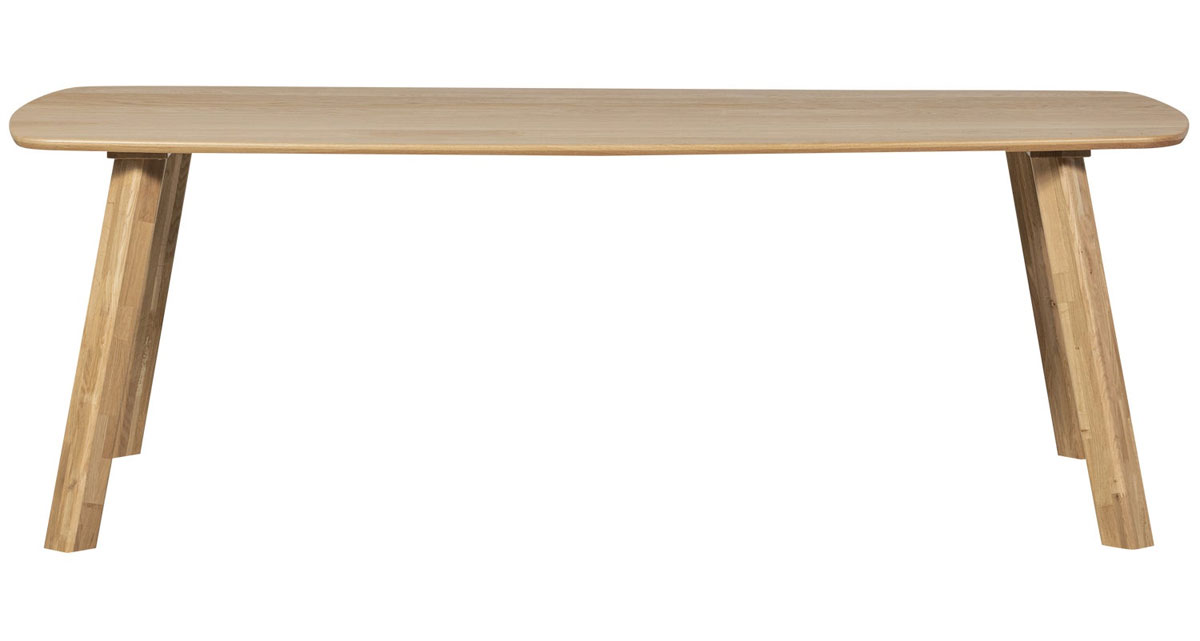 Esstisch DÄNISCH 220 x 100 cm oval Eiche massiv