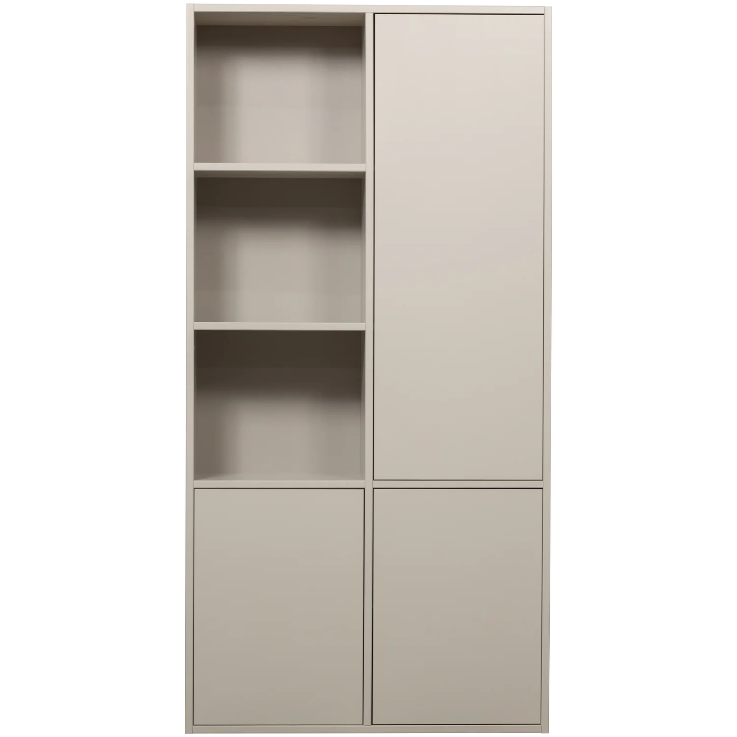 Schrank MEGGY rechts geschlossen 108 cm Holzschrank Kiefer Massiv staubgrau