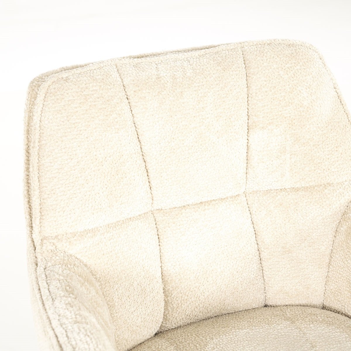 Armlehnstuhl Hugo Drehstuhl gepolstert Stoff beige