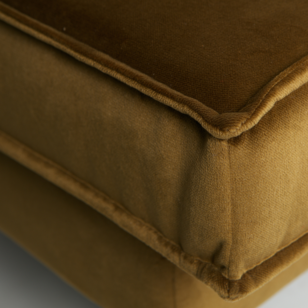 Sofa Chaiselongue RODEO Recamiere Samt honiggelb