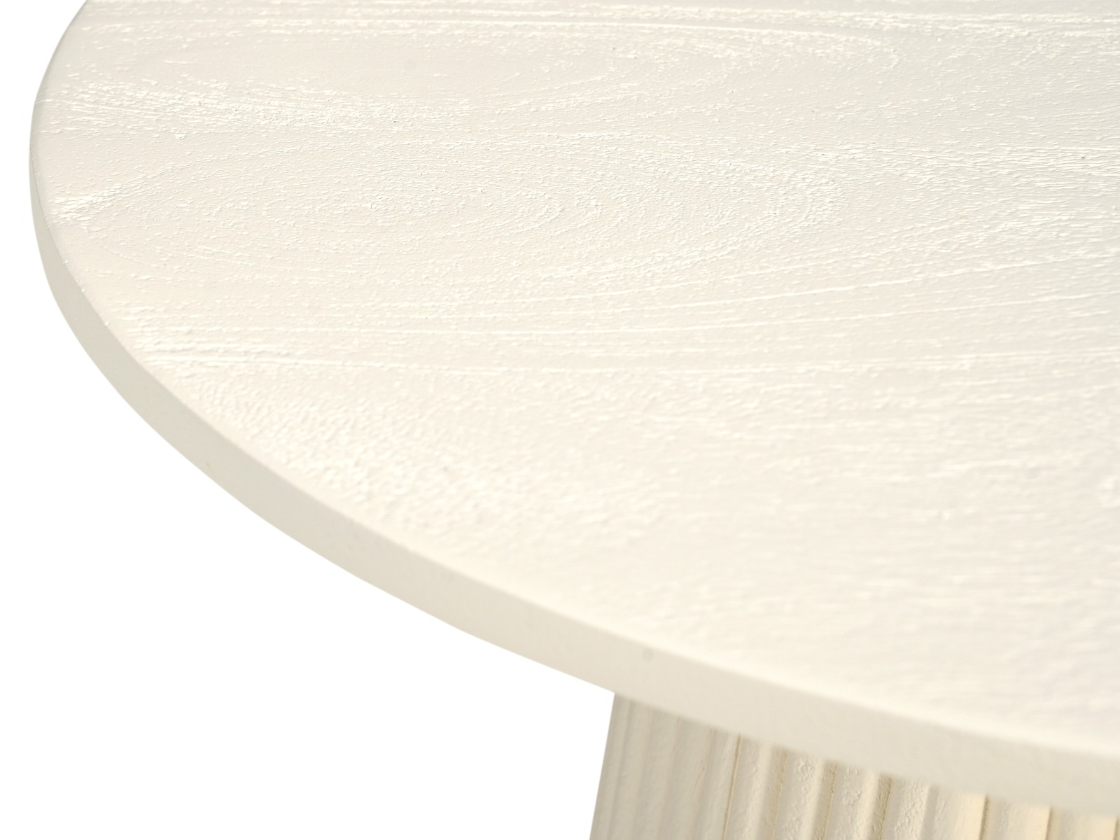 Couchtisch Patrice Ø 50 cm Mangoholz cremeweiß Sofatisch