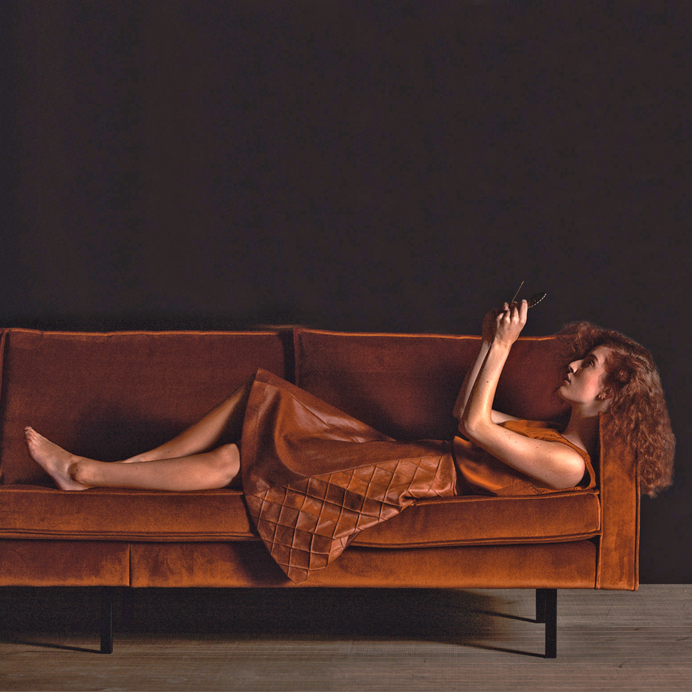 3 Sitzer Sofa RODEO Samt rost Samtsofa