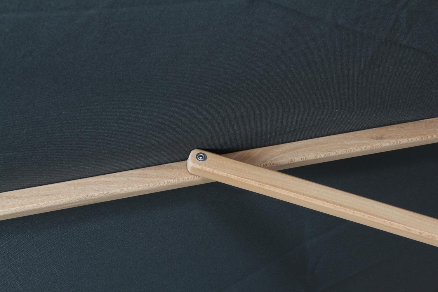 Holz Sonnenschirm Reggio rund Ø 300 cm grau