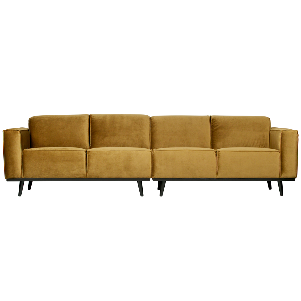 4 Sitzer Sofa STATEMENT Samt honiggelb
