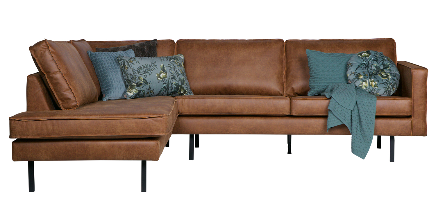 Ecksofa Rodeo recyceltes Leder Cognac