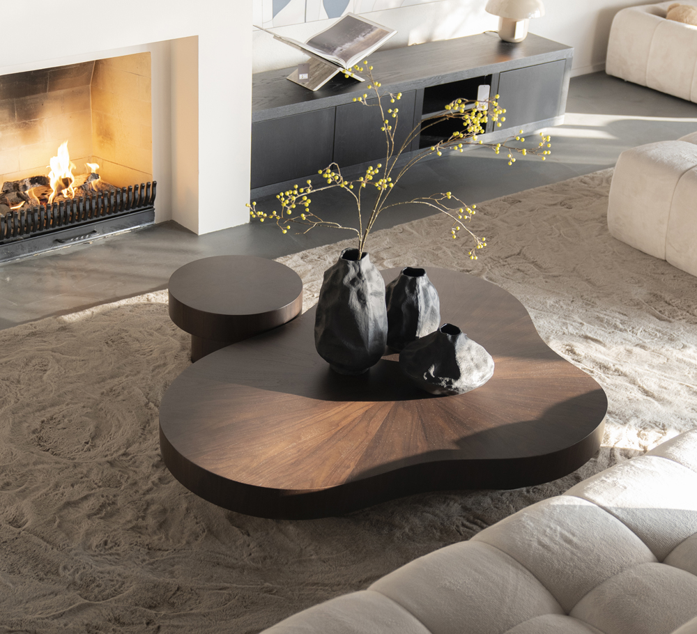 Beistelltisch Bobbie rund Ø 45 cm Wallnuss