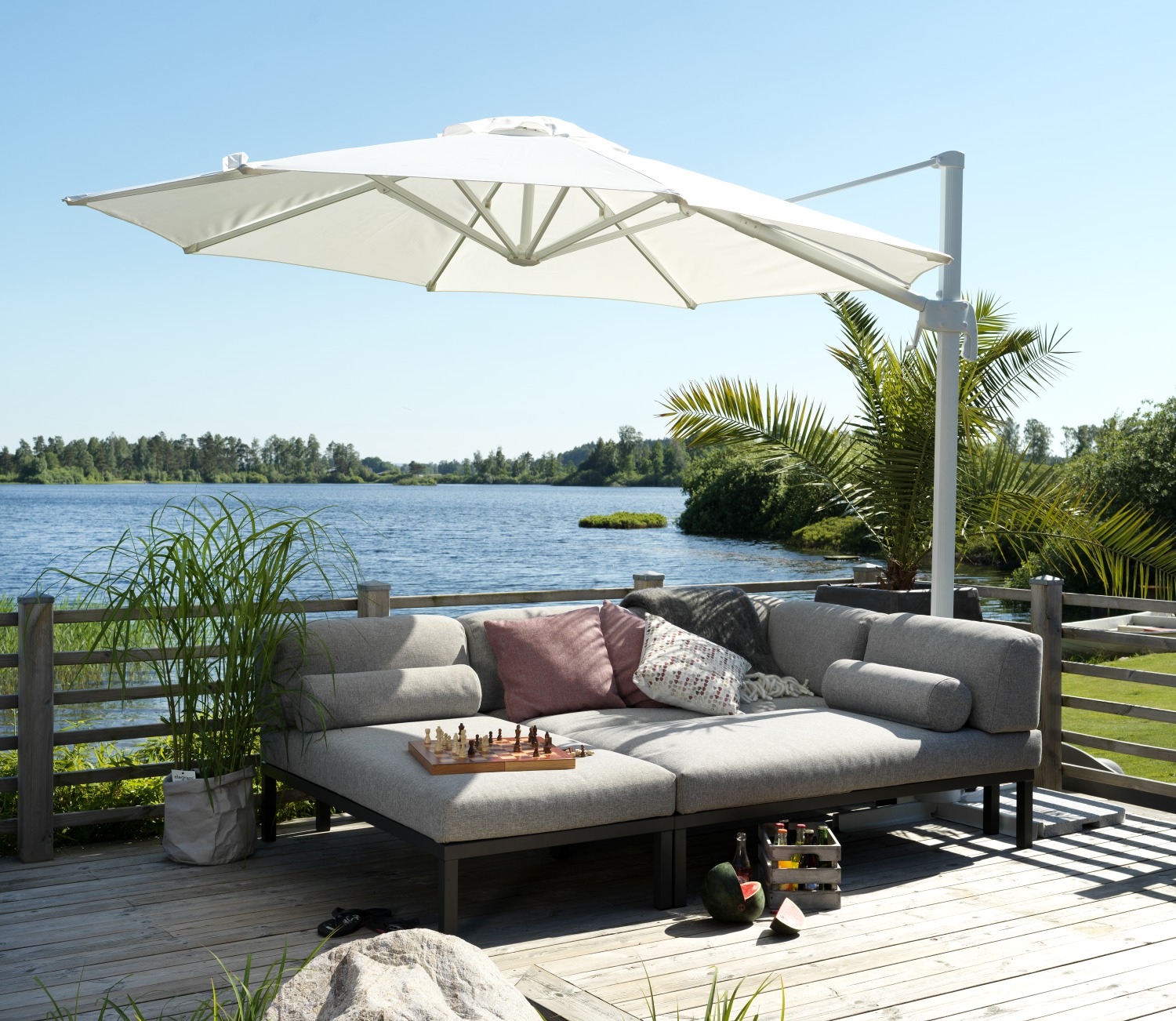 Ecksofa modulare Garten Lounge Gruppe GONESSE