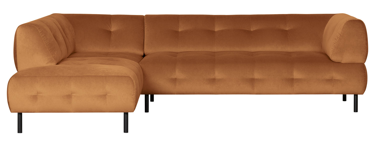 woood Lloyd Ecksofa links washed Velvet Samt zimtfarben