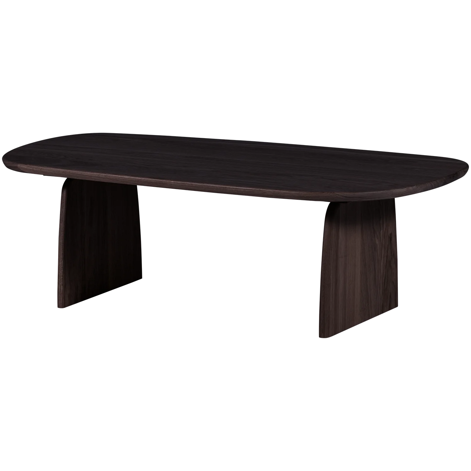 Couchtisch TABLO organisch 110 x 60 cm Eiche mystic brown Massivholz Sofatisch