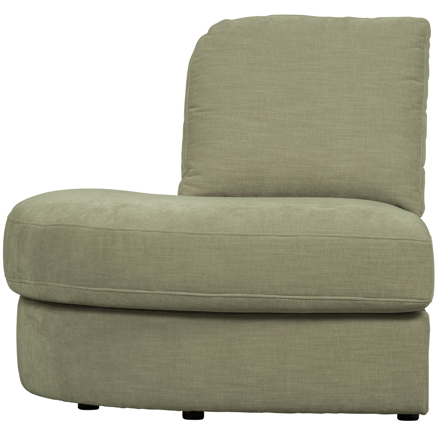 Sofaelement Eckbank FAMILY runde Ecke links Webstoff grün