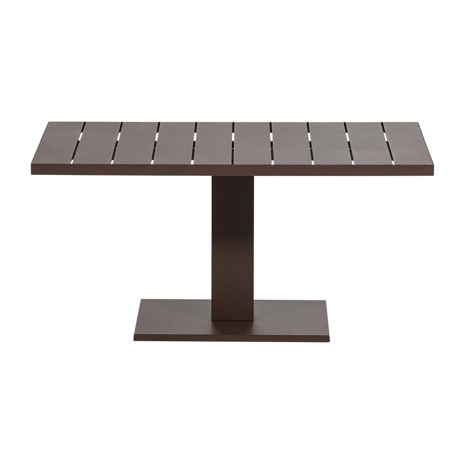 Gartentisch TESSO höhenverstellbar 100 x 80 cm Aluminium braun