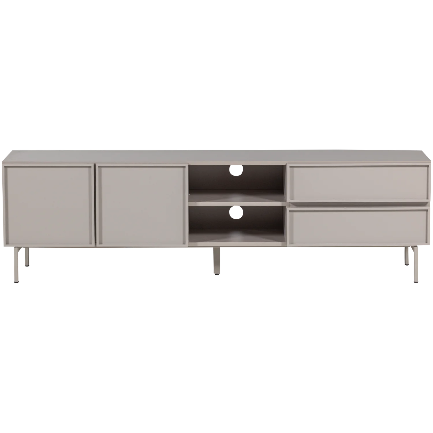 TV Möbel Lowboard TOURS 180 cm MDF Melamin beschichtet sandfarben