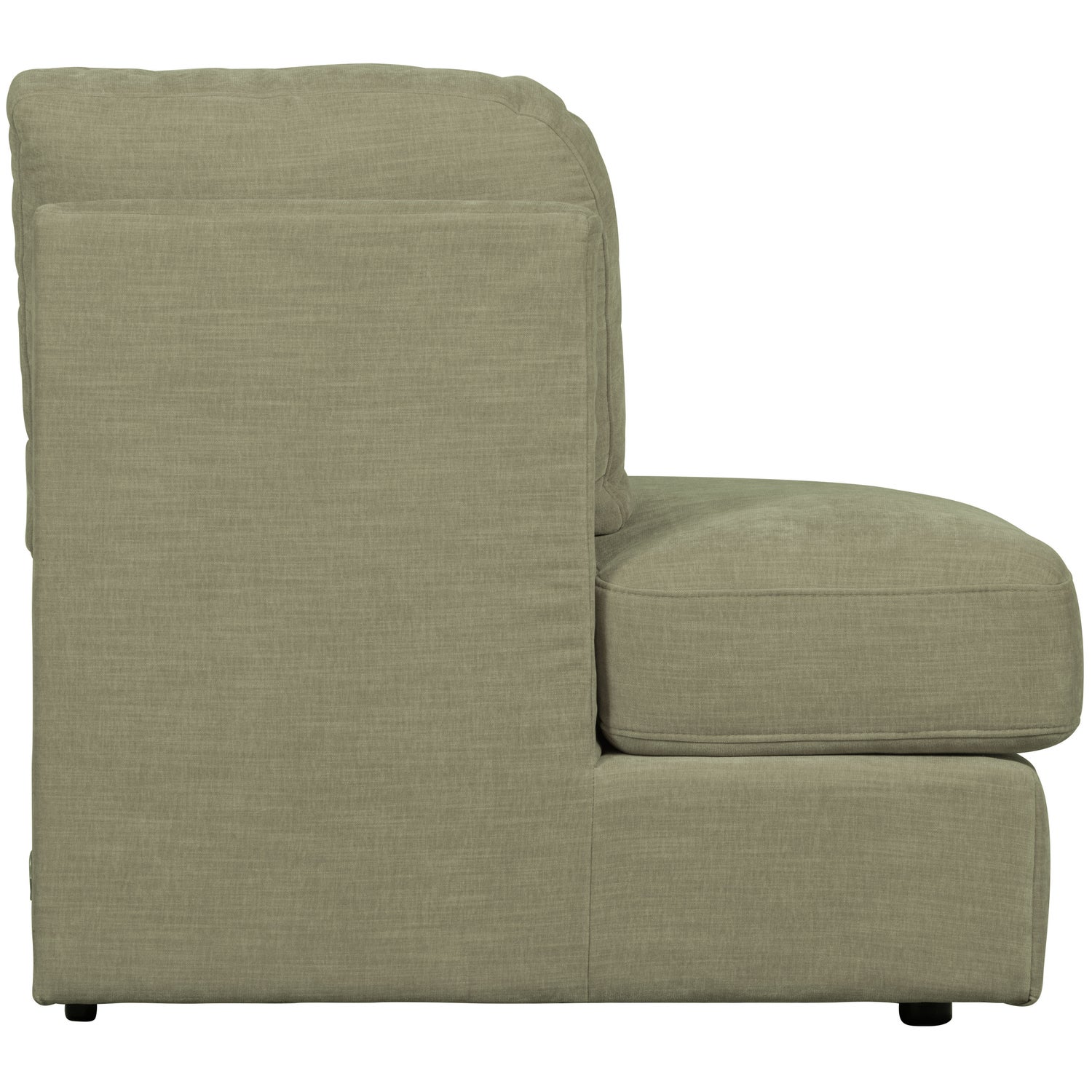 Sofaelement Eckbank FAMILY runde Ecke links Webstoff grün