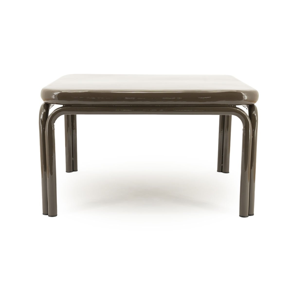 Couchtisch Zilo 63 x 63 cm Metall dunkelbraun  