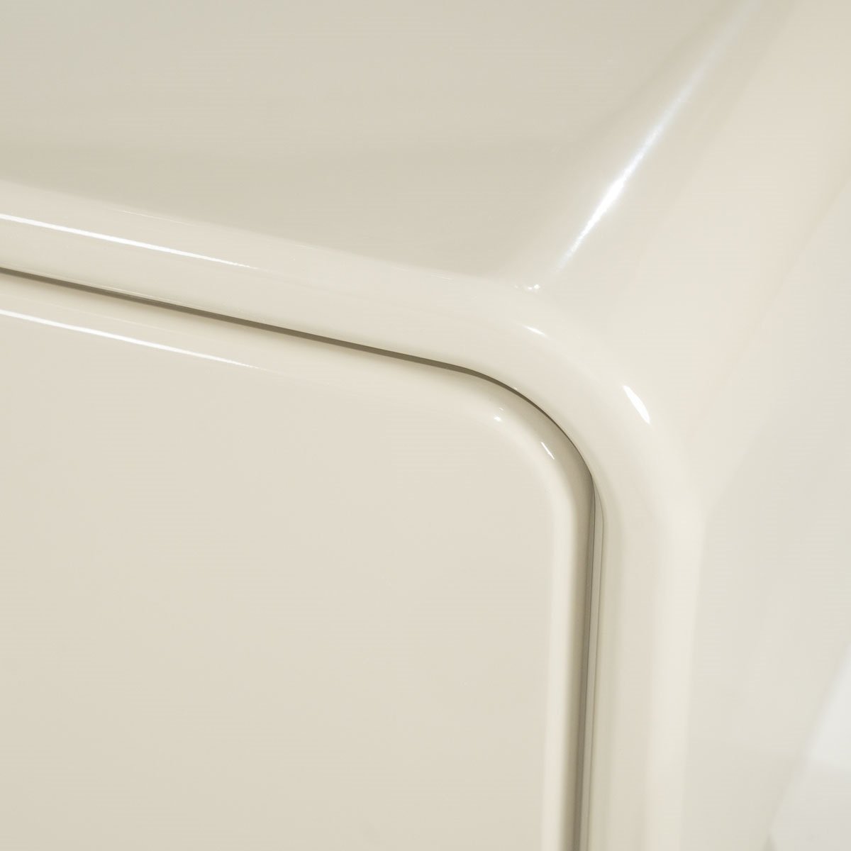 TV Möbel Lowboard Gubby 176 cm mit 4 Türen MDF High Gloss beige