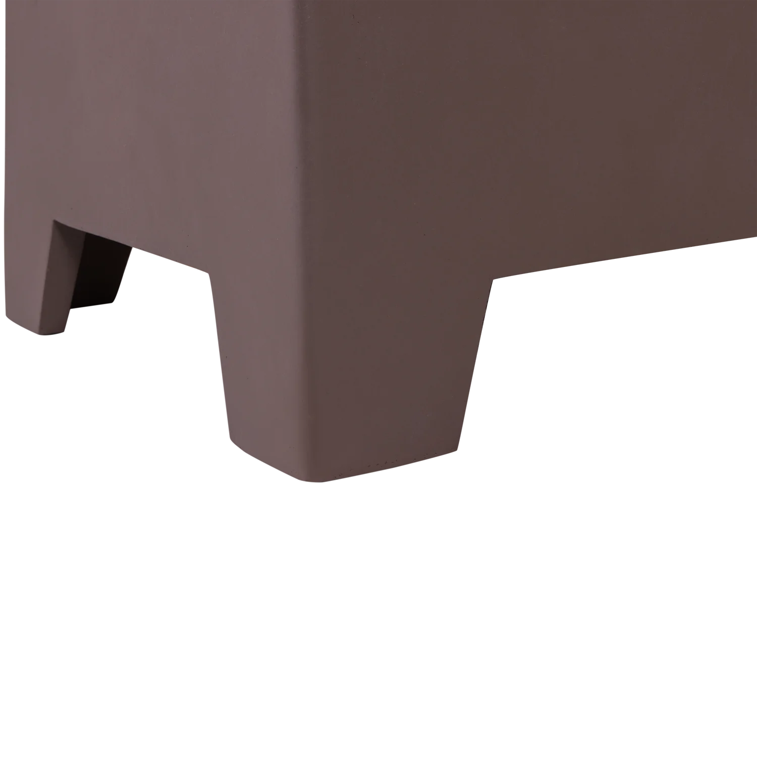 Hocker ZINA Beistelltisch 50 x 50 cm Fiberclay braun Sitzhocker Sitzpouf