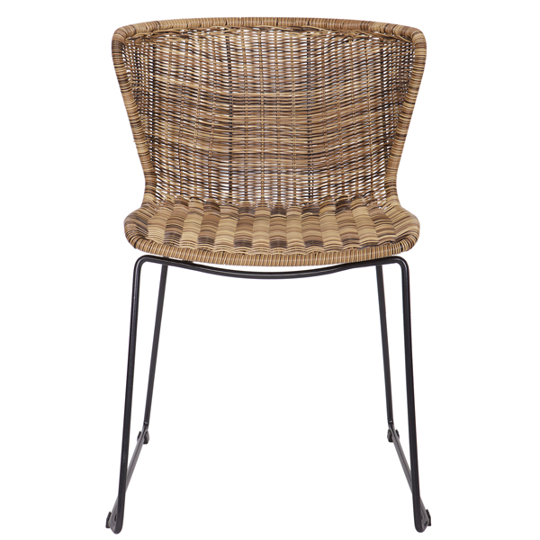woood 2er Set Gartenstuhl Stuhl WINGS Kunstrattan Poly Rattan natur