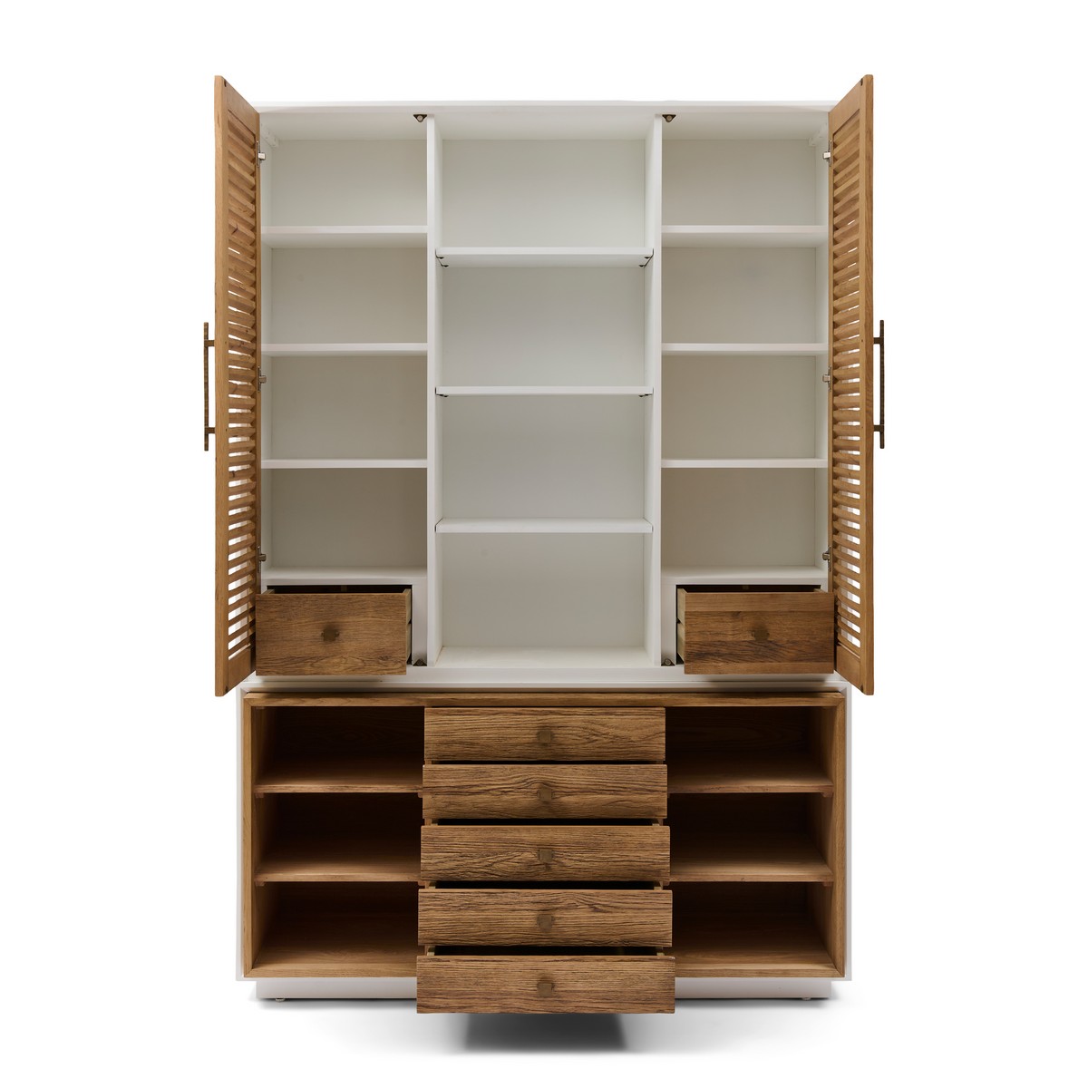 Rivièra Maison LAKE HOUSE XL Schrank 156 cm Eiche weiß braun