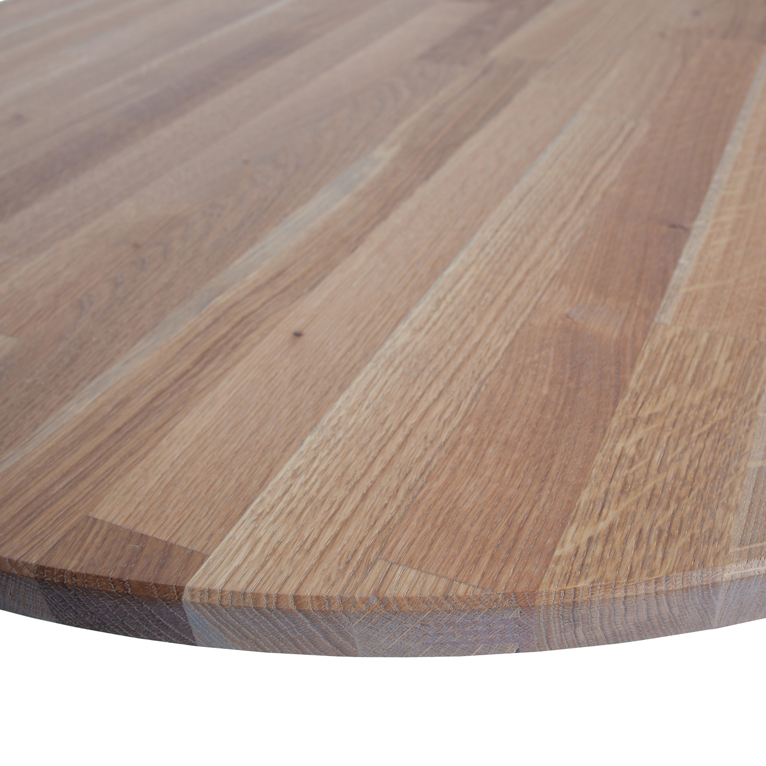 woood Tischplatte Tablo oval 220 x 90 cm Eiche geölt grau