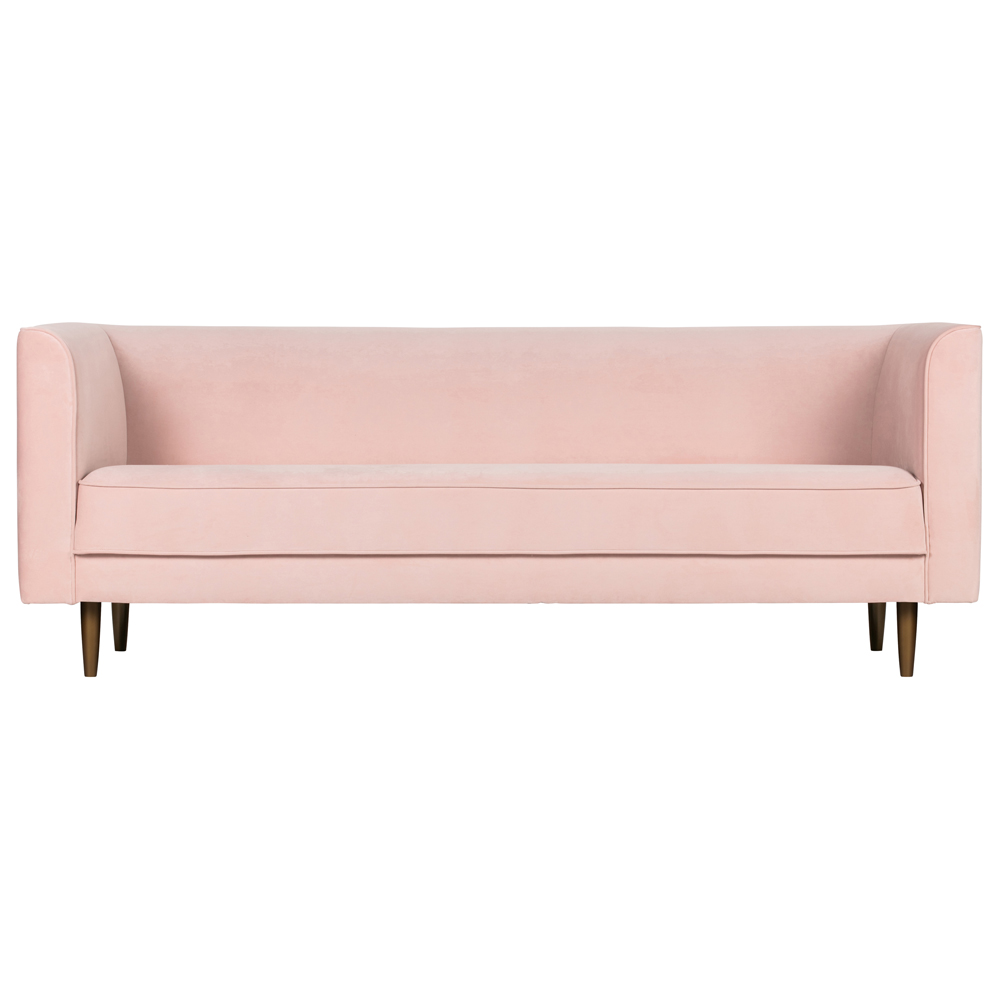 vtwonen 3 Sitzer Sofa Studio Samt nude 220 cm Samtcouch Couch