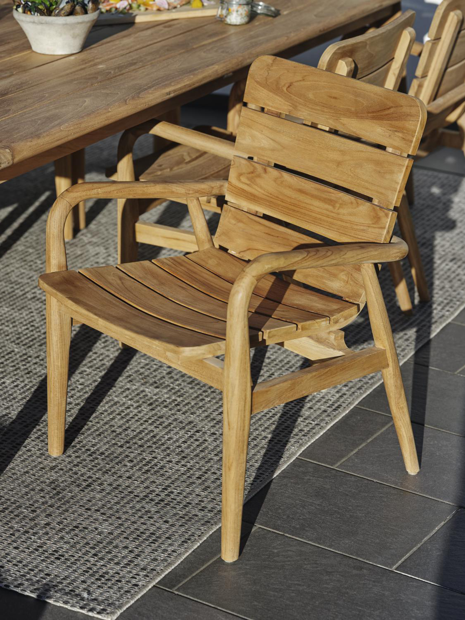 PREMIUM Gartenmöbel Set LILJA Garnitur Essgruppe Teakholz