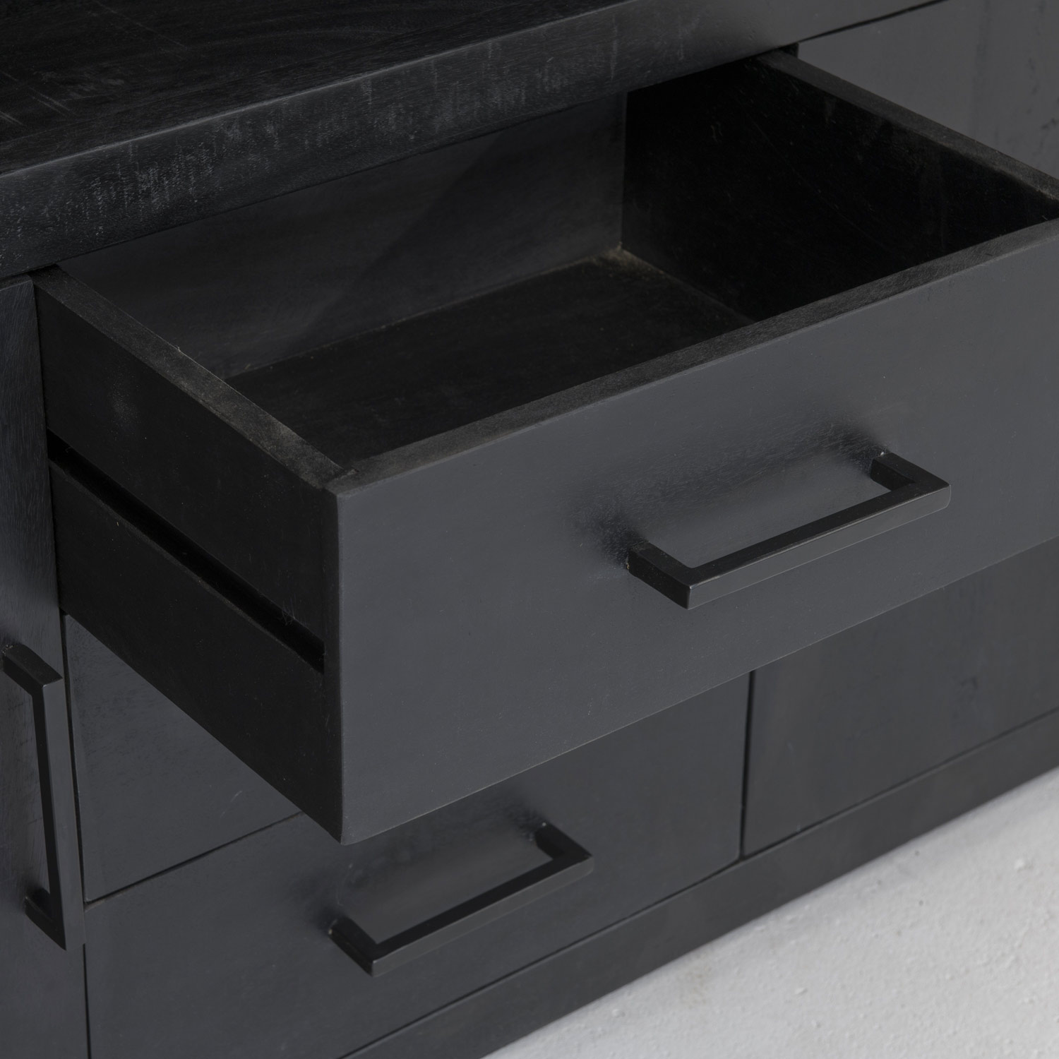 Sideboard Jaxx B 180 cm Mango Massivholz schwarz