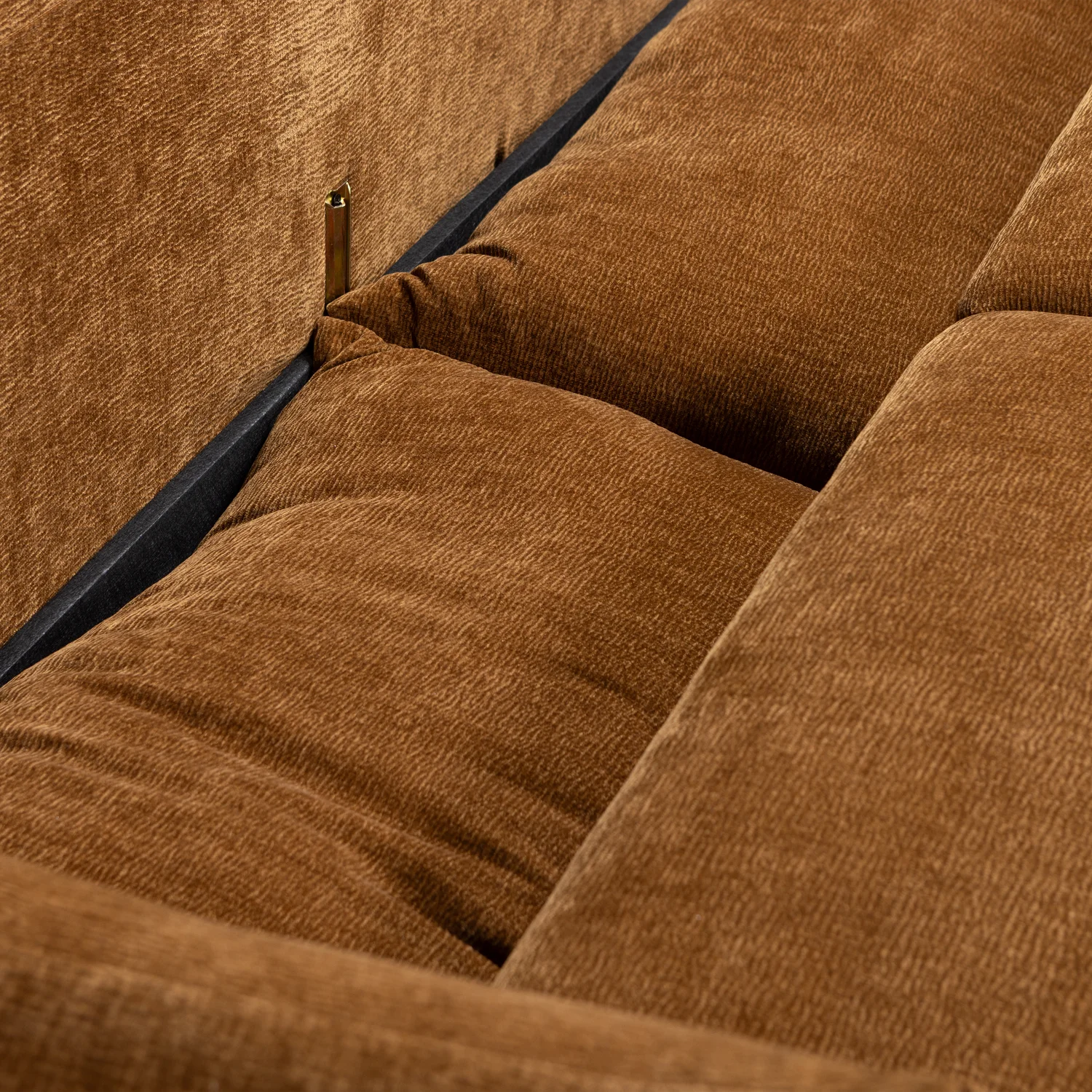 3 Sitzer Schlafsofa JONNE Chenille braun Couch Garnitur Loungesofa Couchgarnitur Sofa
