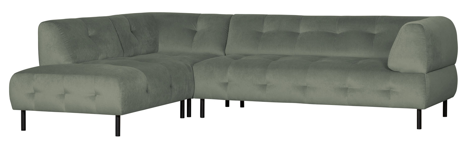 woood Lloyd Ecksofa links washed Velvet Samt waterplant