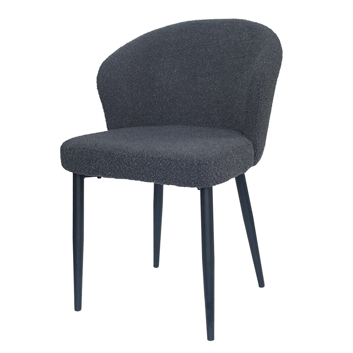 Esszimmerstuhl Laura Stuhl Stoff Boucle anthrazit