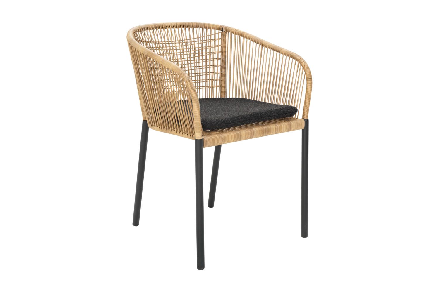  Gartensessel Gartenstuhl Delta Geflecht beige Aluminium  