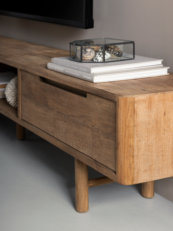 TV Möbel Bliss No 1 200 cm recyceltes Teakholz Lowboard