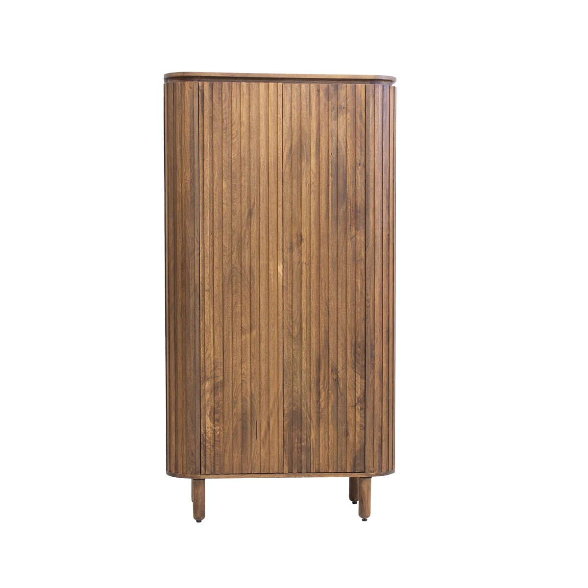 Wandschrank Schrank Myra H 180 cm Mangoholz dunkelbraun  