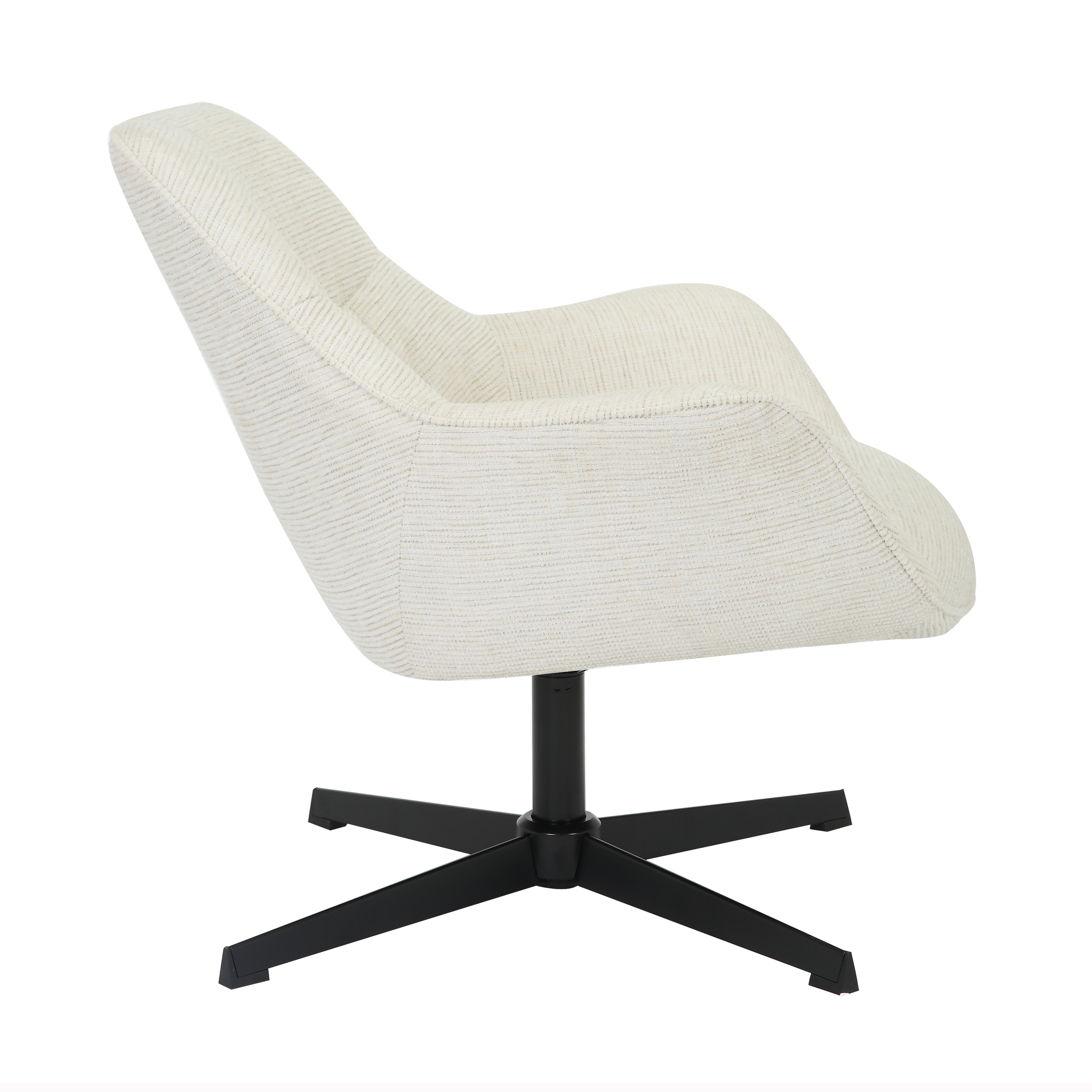 Sessel Daphne mit Armlehnen Drehsessel Stoff sandfarben Relaxsessel Fernsehsessel