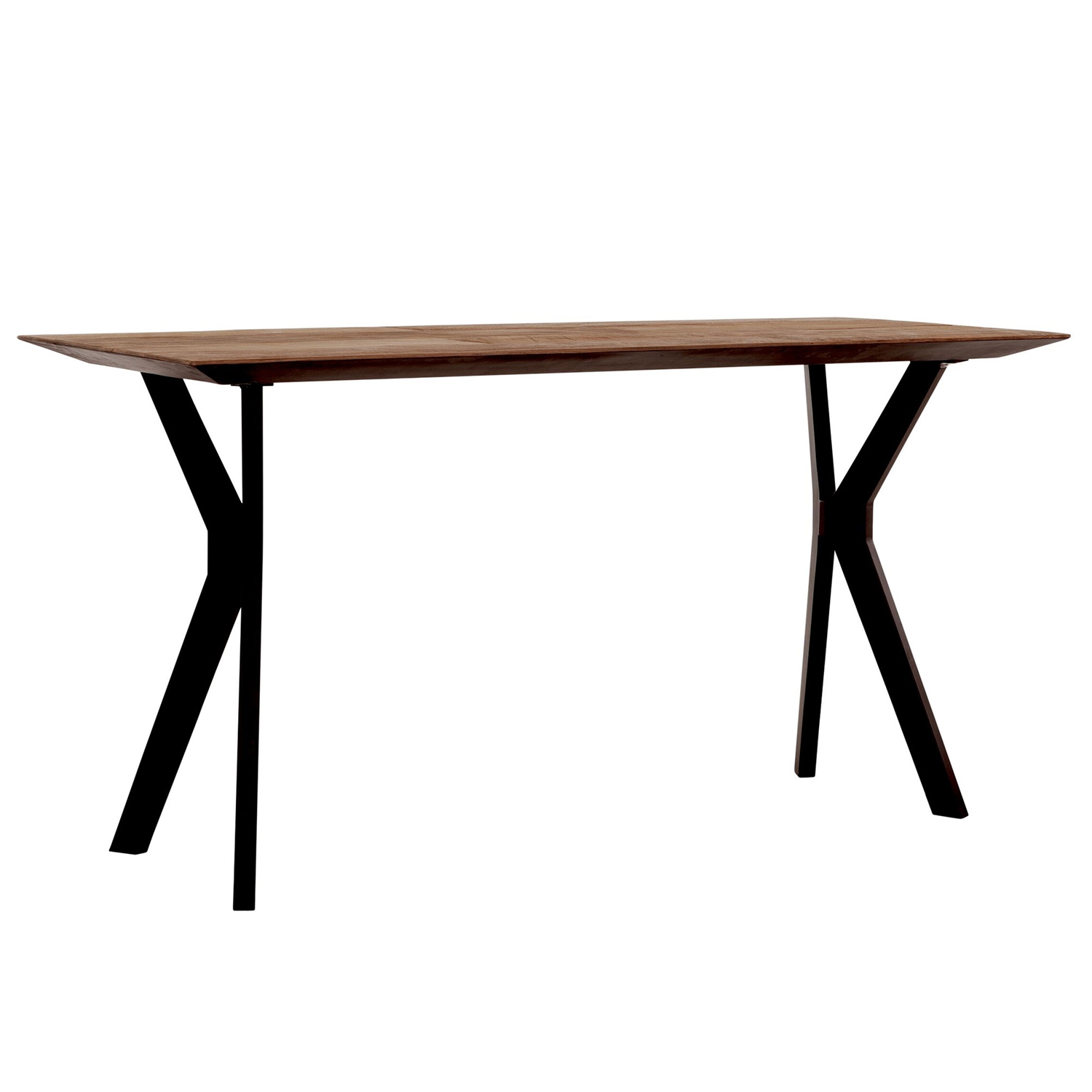 DTP Home Schreibtisch Metropole 150 x 60 cm recyceltes Teakholz massiv Metall