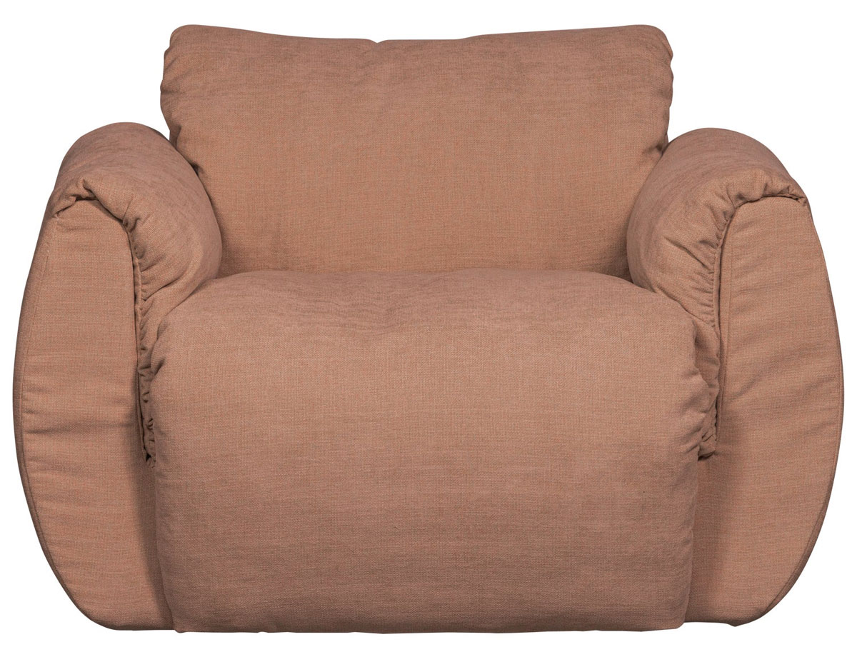 Sessel BAGGY drehbar Webstoff Chinelle altrosa