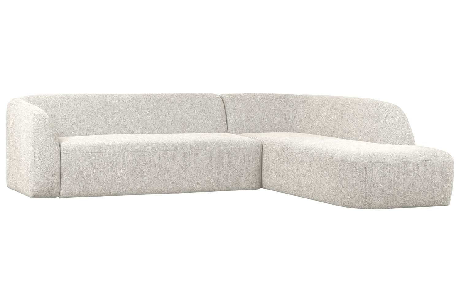 Ecksofa Sloping Chenille pearl Longchair rechts