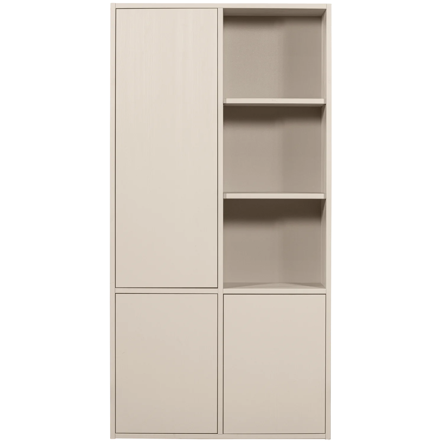 Kleiderschrank MEREL B 100 cm 3-türig Kiefernholz staubgrau Aufbewahrungsschrank