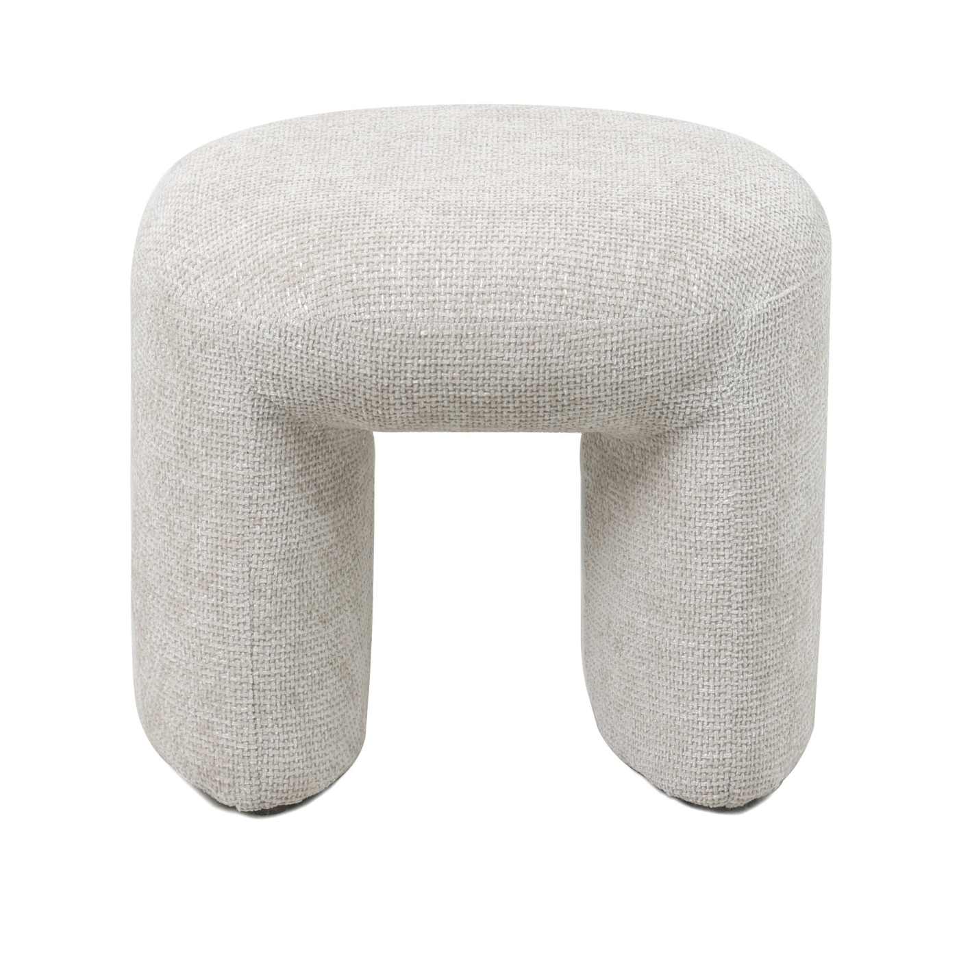 Hocker SAVEN Sitzhocker Stoff beige
