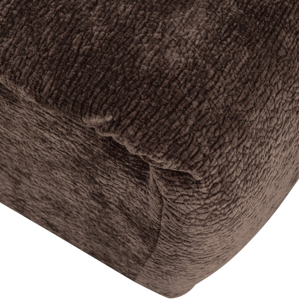 Pouf Sitzhocker BAGGY 91 x 50 cm 3D Chinelle dunkelbraun