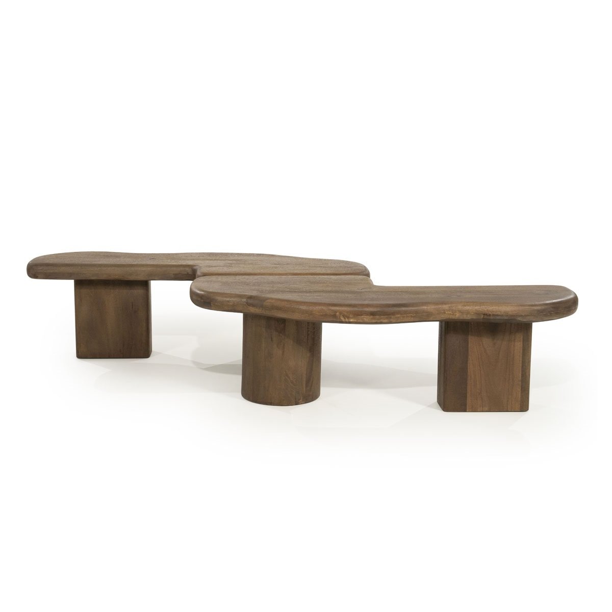 Couchtisch 2 tlg. Yuo 100 x 80 cm Mangoholz
