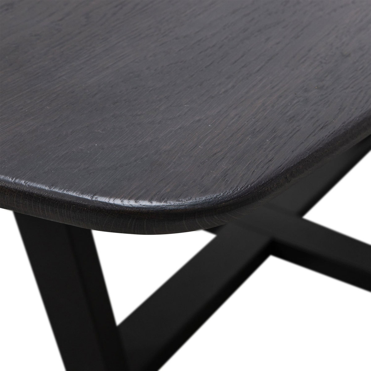 woood Esstisch DÄNISCH 220 x 100 cm oval Eiche massiv braun