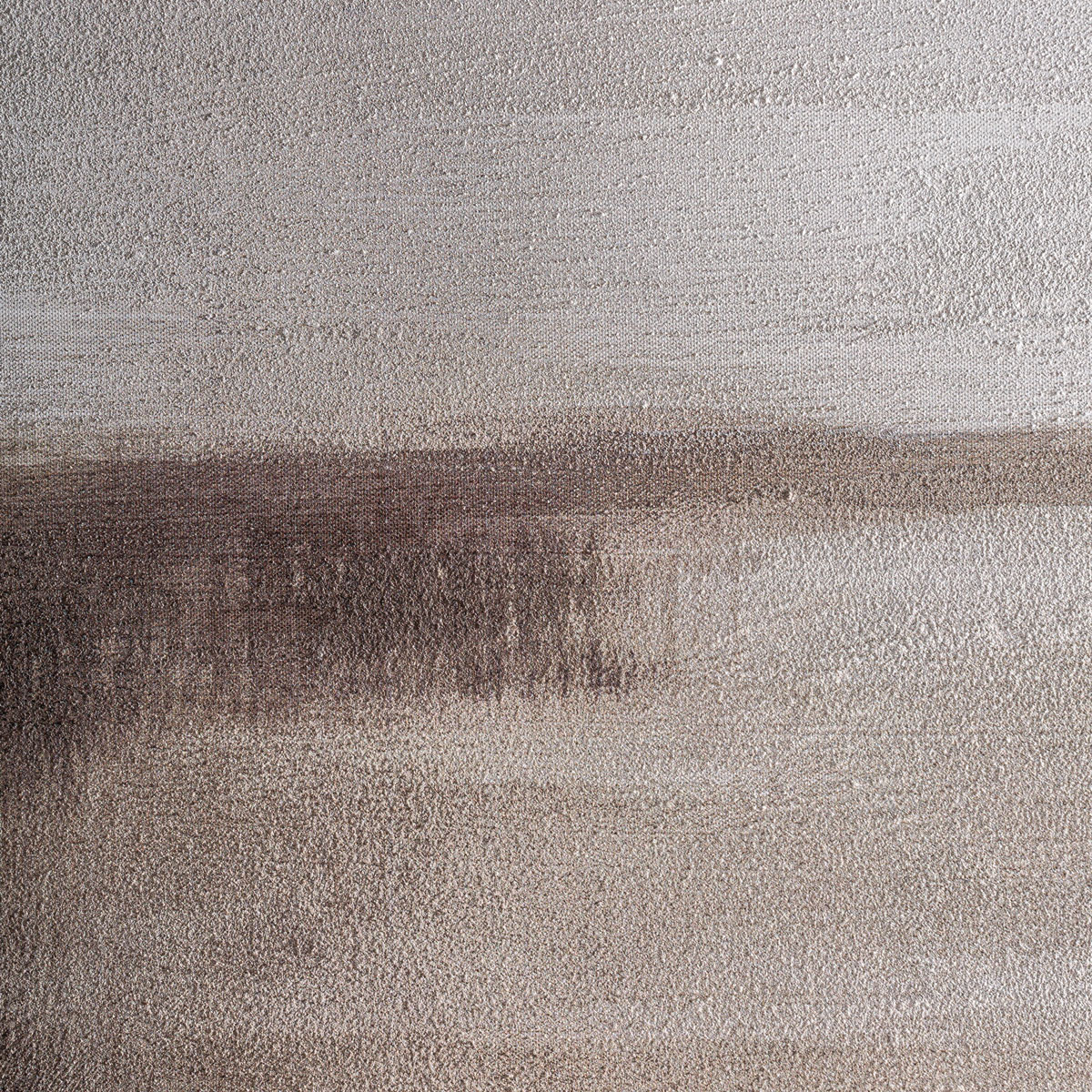 Wandbild Bild NOGERIO 150 x 150 cm Brauntöne Wall Art abstrakt Holzrahmen