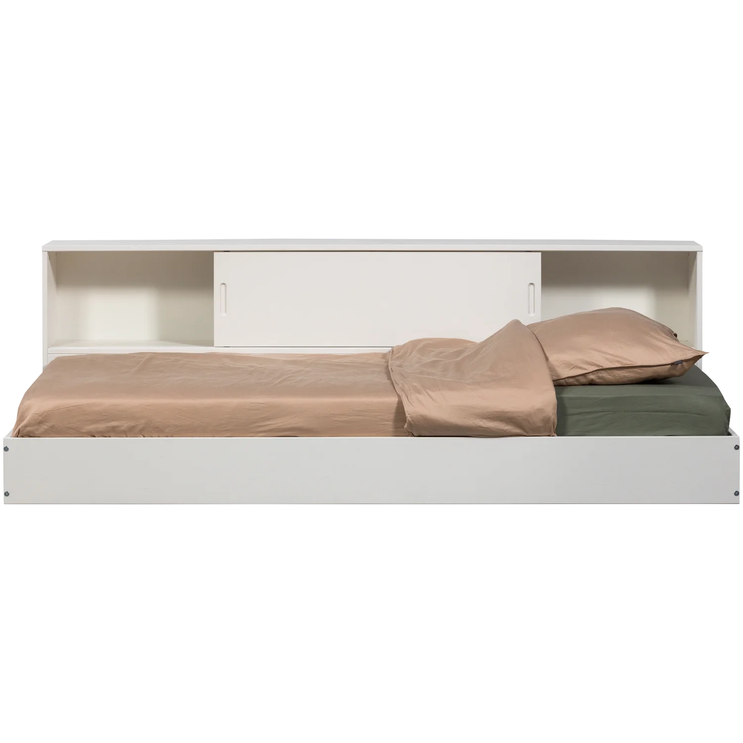 Einzelbett offen CARTER weiß 200 x 90 cm Kiefer Massivholz Bett