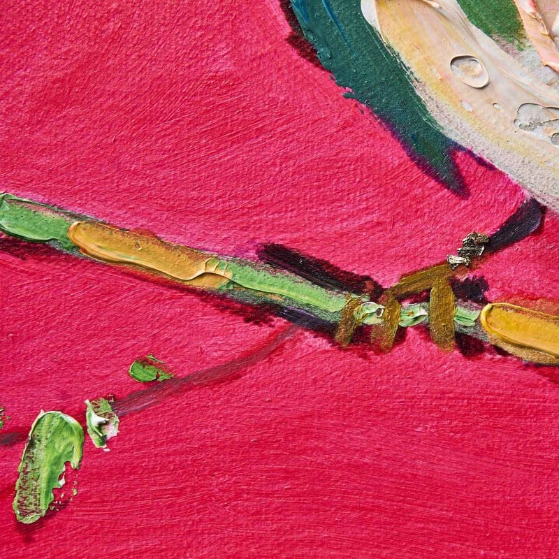 Bild 30 x 30 cm Zwitscherklang Vogel Bird Acryl Leinwand pink