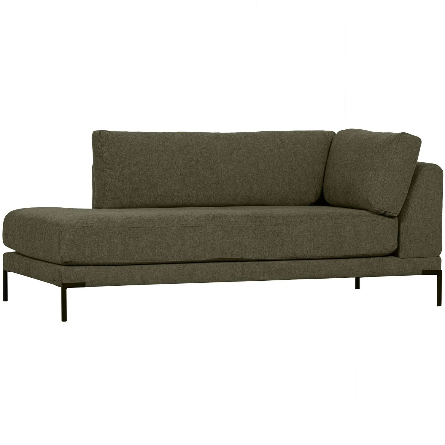 Lounge Element Couple links Chenille Stoff warmes grün Couch Sofa