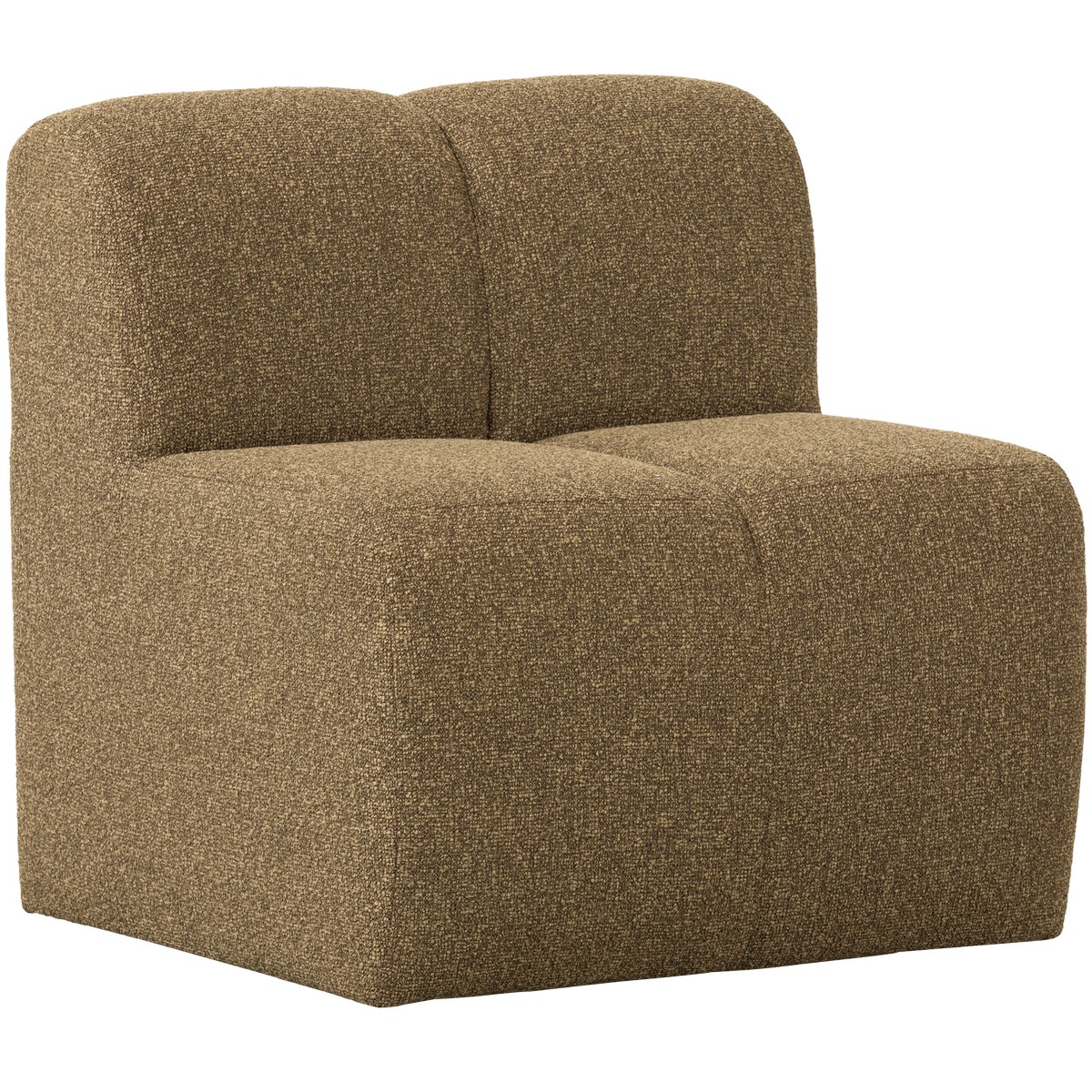 Esszimmerbank Eckbank MOJO 84 cm Element Bouclé gelb/braun melange