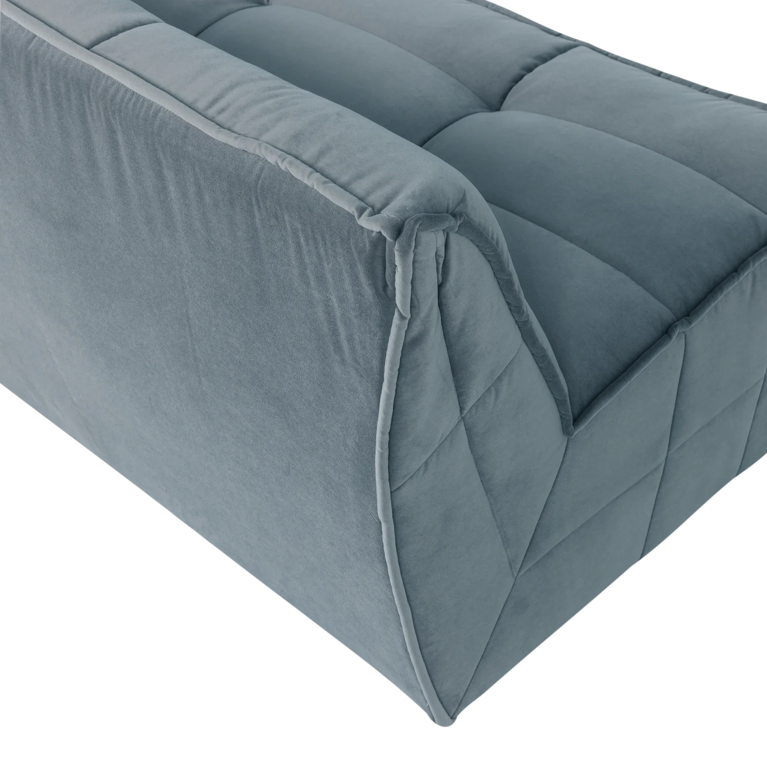 3 Sitzer Sofa CLUSTER Samt türkisblau Couch Garnitur Loungesofa Couchgarnitur