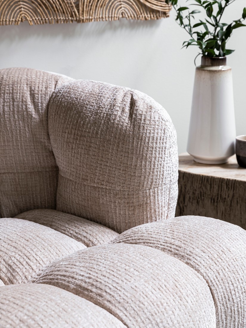 Lounge Sessel Mars Chenille natur Relaxsessel