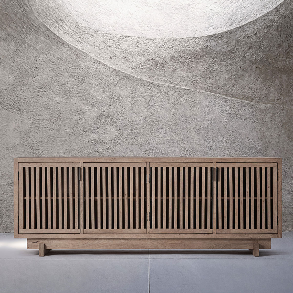 Sideboard GÀBIA 234 cm Mangoholz hellbraun Kommode