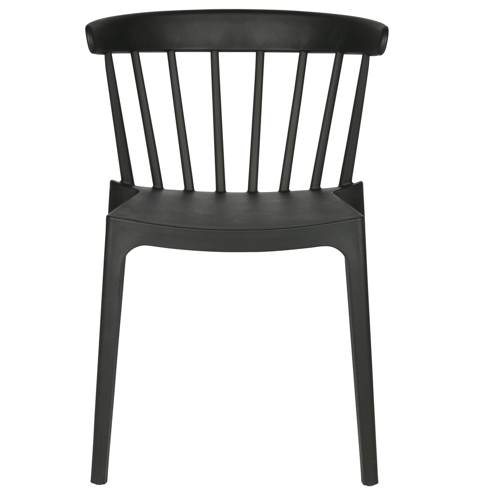 2er Set Gartenstuhl Kunststoff stapelbar BLISS schwarz